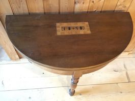 Table / console demi-lune ancienne du XIXe siècle