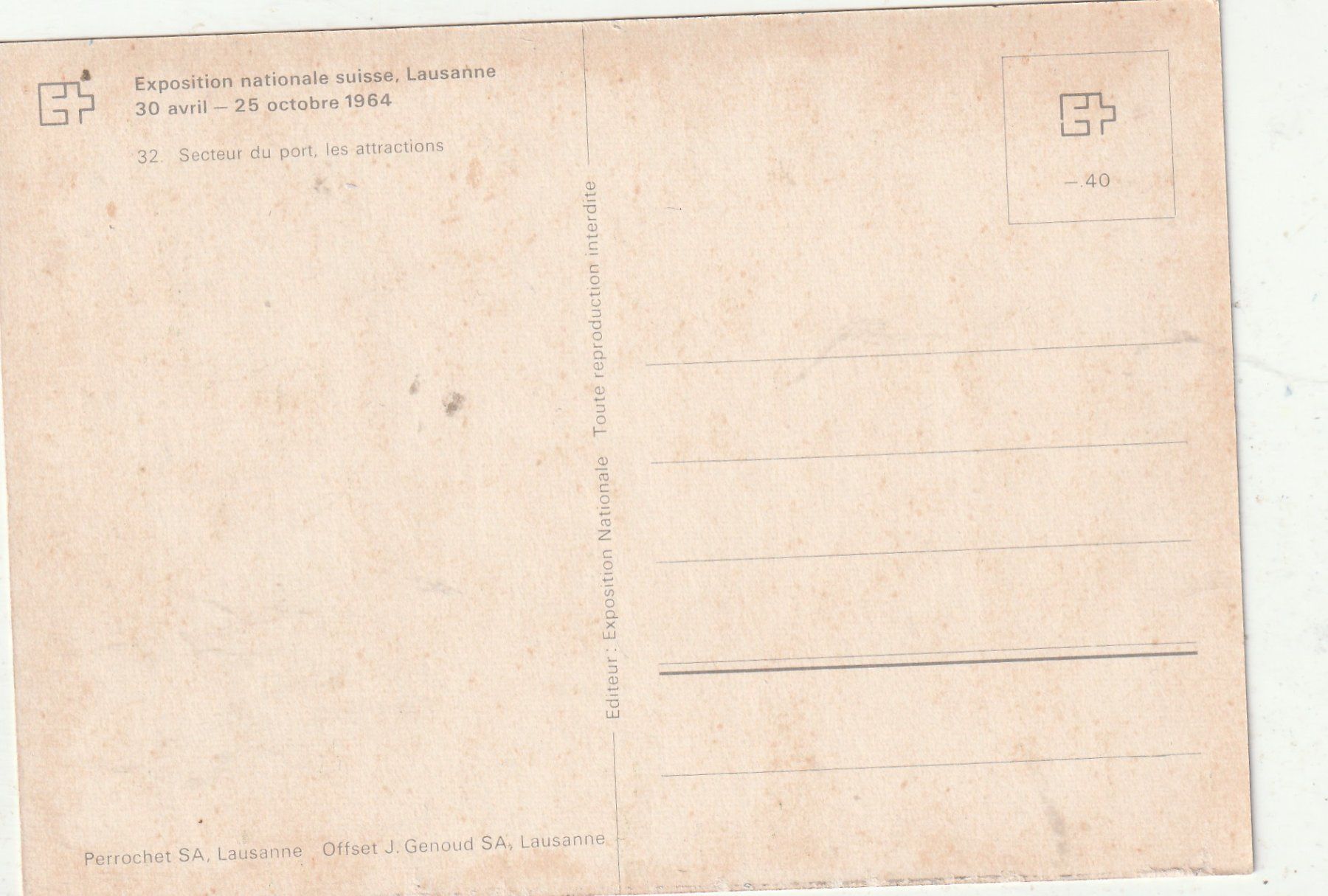 Ansichtskarten: EXPO Lausanne 1964 – Gebraucht aus Lumbrein von made02 1