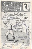 Basel Kantonalturnfest 9. Juli 1905 Turnplatz Margarethengut