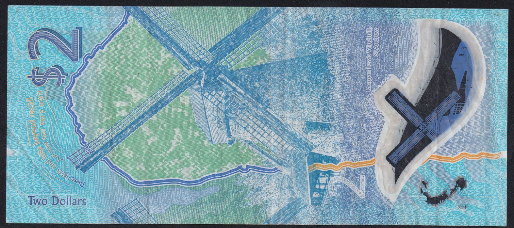Banknoten: Barbados 2 Dollars 2022 – Gebraucht aus Brugg AG von banknoten_muesli 1