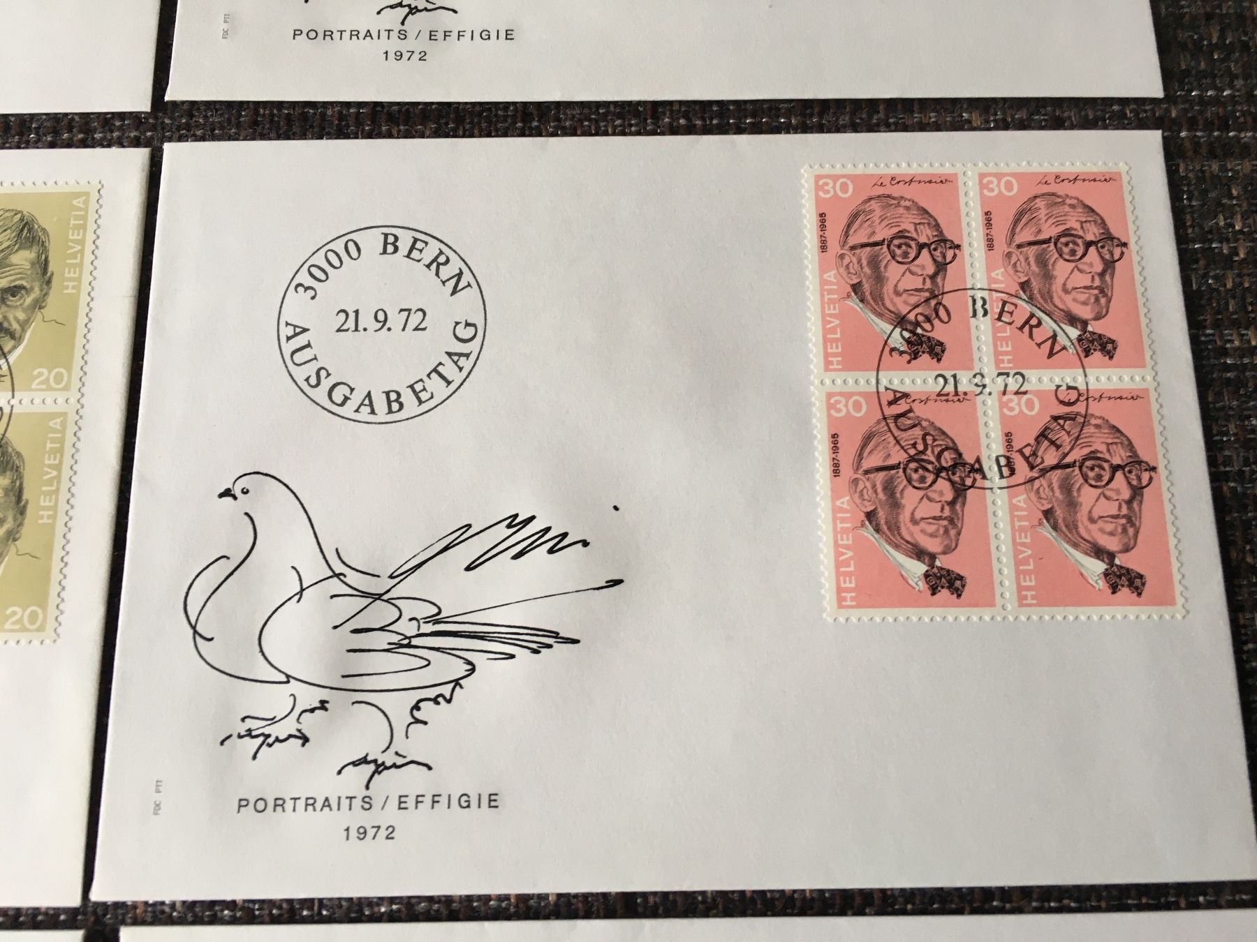 Buste & buste per spedizione: CH 1972 FDC Ersttagsbrief Serie Portraits – Usato da holziken venduto da Weston 4