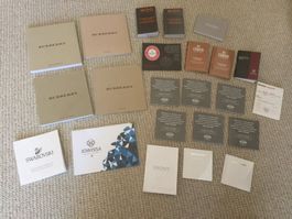 LOT - BURBERRY MIDO FOSSIL COVER C KLEIN DKNY BOOKLETS