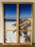 Fensterbild in restauriertem Fensterrahmen 75 x 105cm