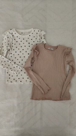 2er Set Langarmshirts Mädchen Gr 122 cm Hearts