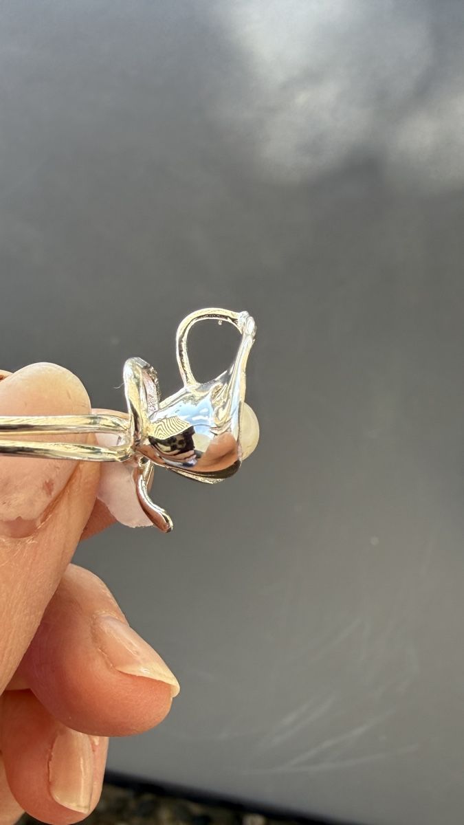 Ringe: Floraler Silberring mit Perle, 4,9 g – Neu und originalverpackt aus Ebikon von elischka 4