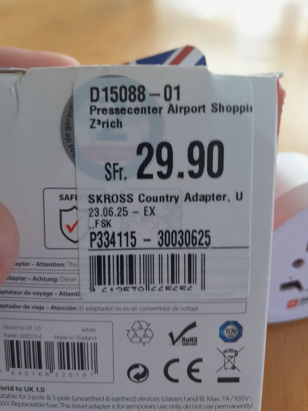 SKROSS Laufwerke & Adapter: Reiseadapter für UK – Neu (gemäss Beschreibung) aus Grolley von Montana78 1
