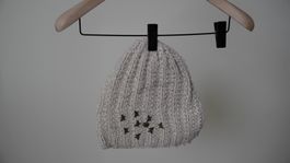 Barts Mütze Beanie Schmetterlinge Beige Fleece
