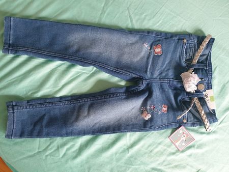 Süsser Mädchen Jeans Gr. 98 NEU mit Etikett und Gürtel