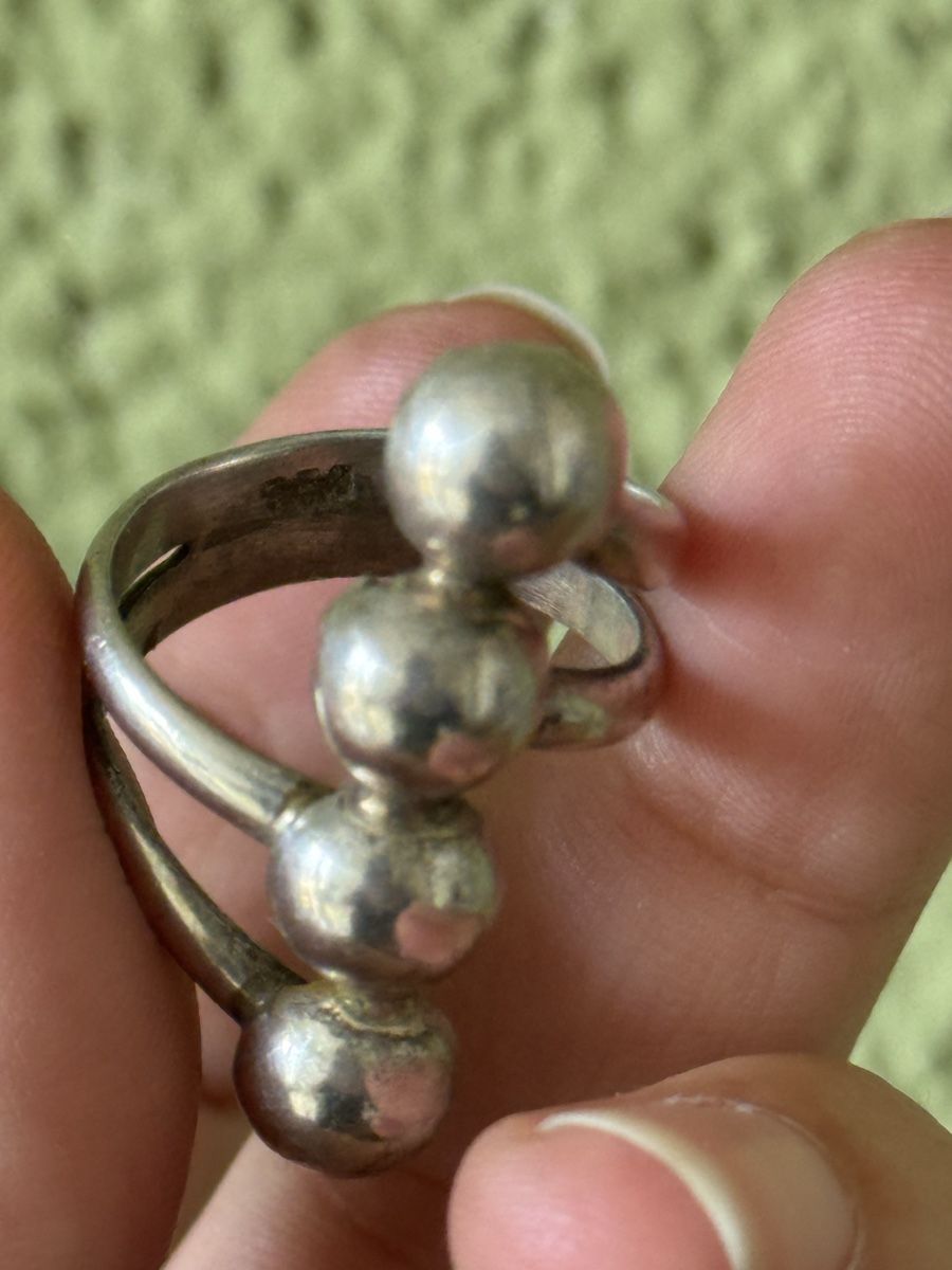 Anelli: Big Silver Tone Ball Ring - Statement Jewellery! 925 Silver – Usato da Zürich venduto da olalinda 6