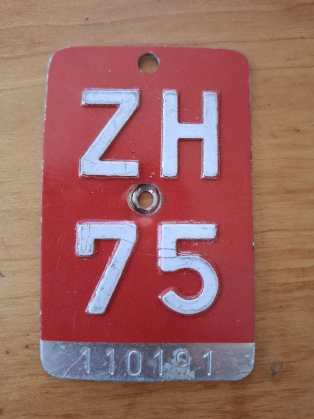 Insegne: Alte Velonummern 1970, 72, 75, 77, 78 – Usato da Winterthur venduto da plattenblitz 3