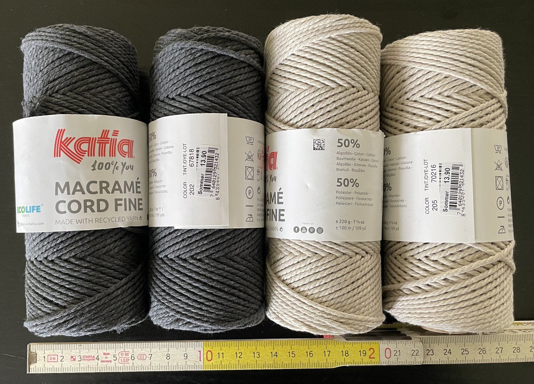 Lana: Wolle Macramé macraméwolle Basteln Stricken Hobby – Nuovo (secondo la descrizione) da Oftringen venduto da allesmeins 6
