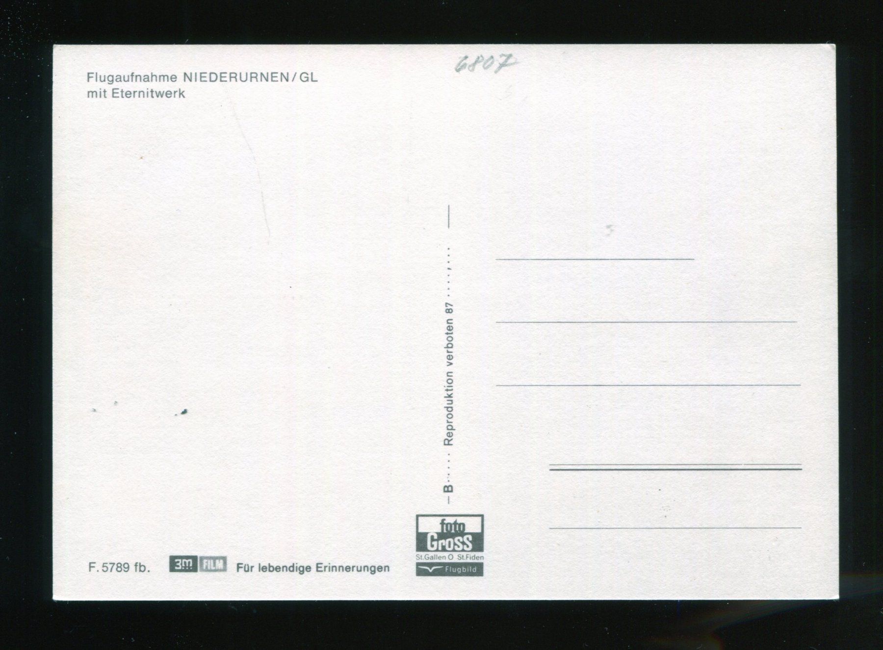 Ansichtskarten: Niederurnen, Eternitwerk – Gebraucht aus Aarau von Elmaar41 1