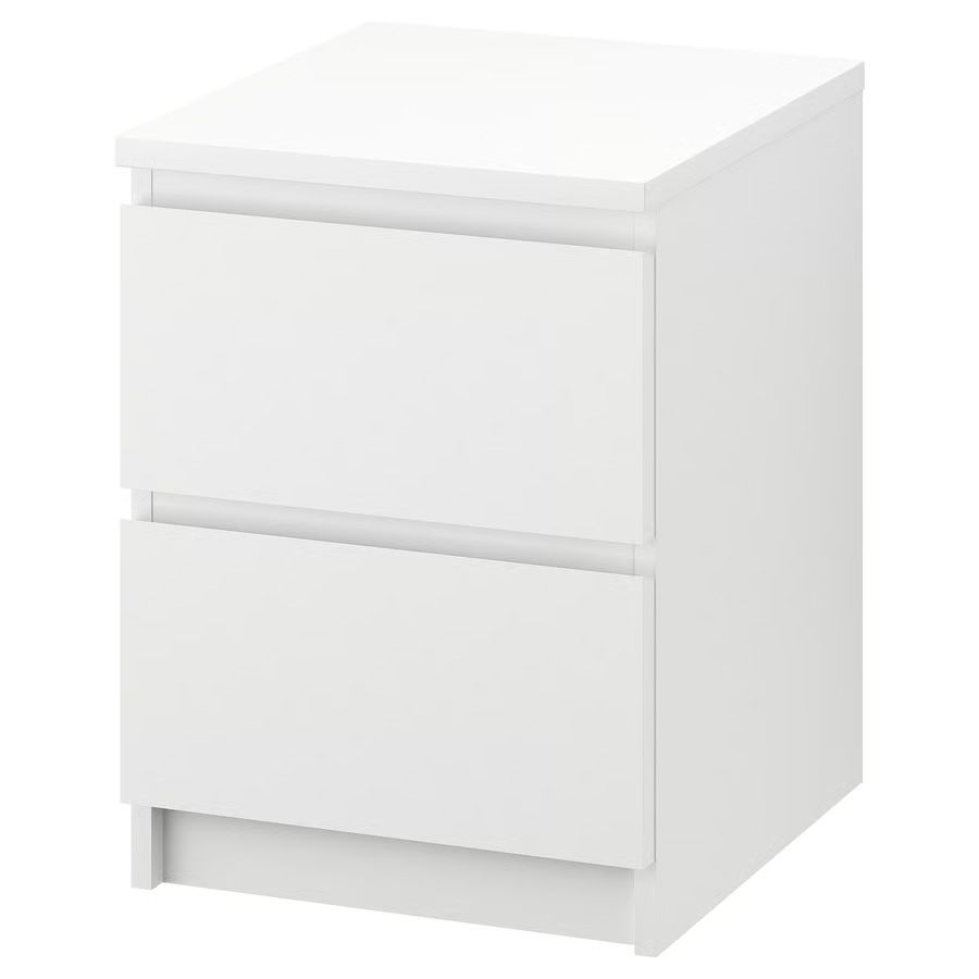 Ikea Cassettiere: IKEA MALM Nachttisch / Kommode 2 Schubladen Weiss – Nuovo (secondo la descrizione) da Hünenberg See venduto da misterblee