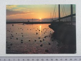 Lausanne, Ouchy, coucher de soleil, 1987