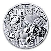 1 Unze Silber THOR Marvel Helden 2018 unzirkuliert - neu