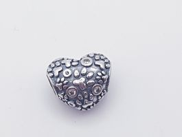 Charm Pfote Kristall (925 Sterling Silber)