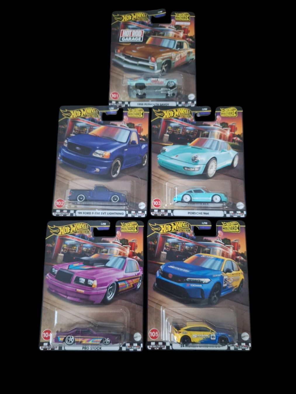 Hot Wheels Modellini d'auto: komplettes Set Hot Wheels Premium Boulevard #101 - 105 – Nuovo e nell'imballaggio originale da Adlikon venduto da Mmartin0