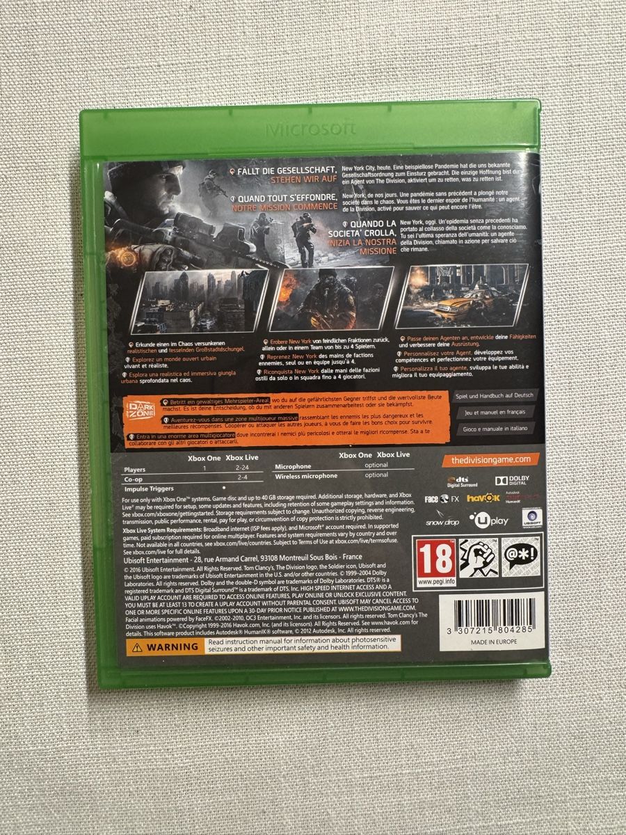 Spiele: Tom Clancy's The Division for Xbox One – Gebraucht aus Wil SG von eid_m7ks 2