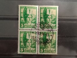 1955 PJ Appenzellerin Viererblock Top Stempel