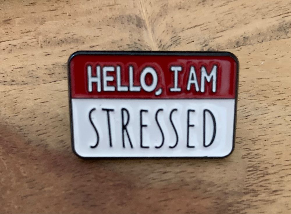 Lustiger Pin Nametag Hello, I‘m Stressed | Kaufen auf Ricardo