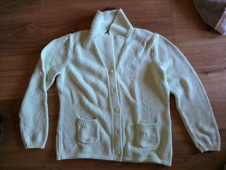 Horst Blaser Damen Pullover Baumwolle Gr. 42 gelb/grün
