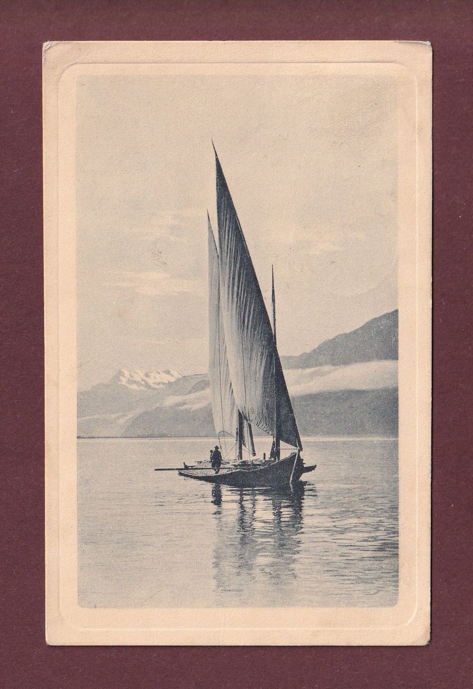 Cartoline postali: BARQUE du Léman - 1908 – Usato da Pully venduto da nicecards