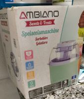 Ambiano Speiseeismaschine, Sorbetiere, Gelatiera - Neuwertig