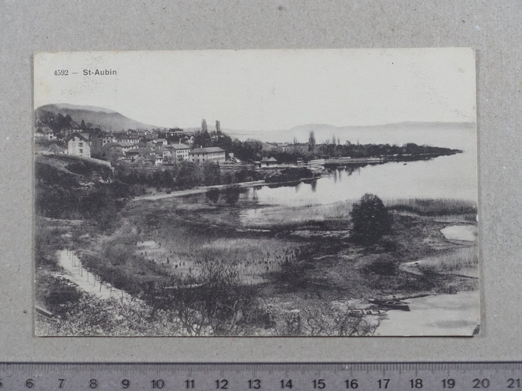 Cartoline postali: St-Aubin, 1918 – Usato da Lenzburg venduto da fh1