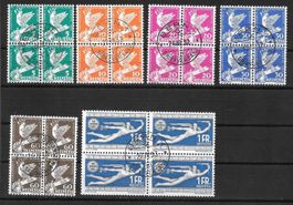 Viererblockserie 185 - 190 gestempelt Ausgabe 1932