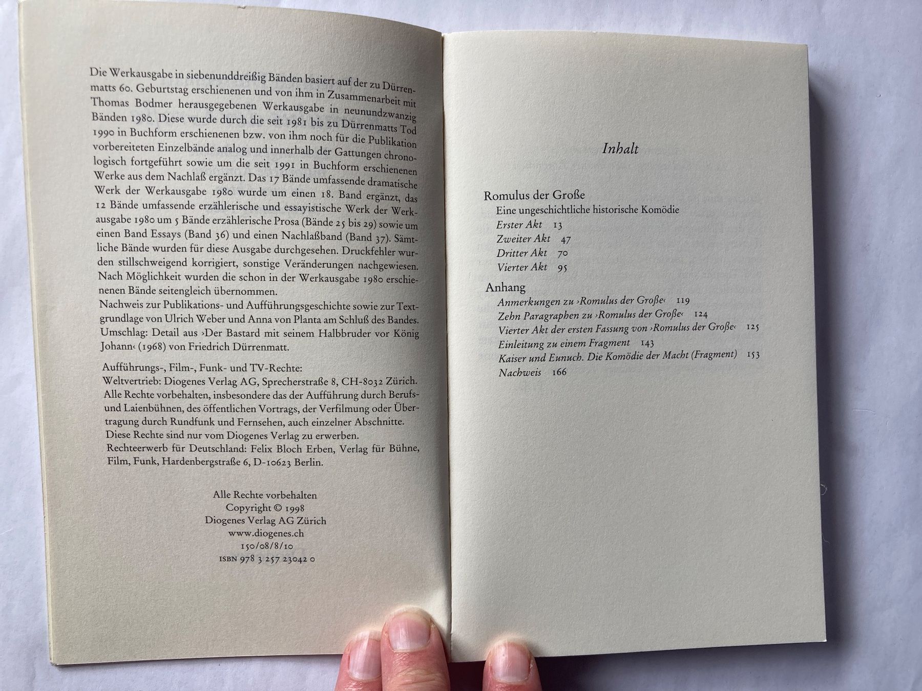 Bücher: Dürrenmatt: Romulus der Grosse, Komödie Theater – Gebraucht aus Bubendorf von Alpenheidi 4