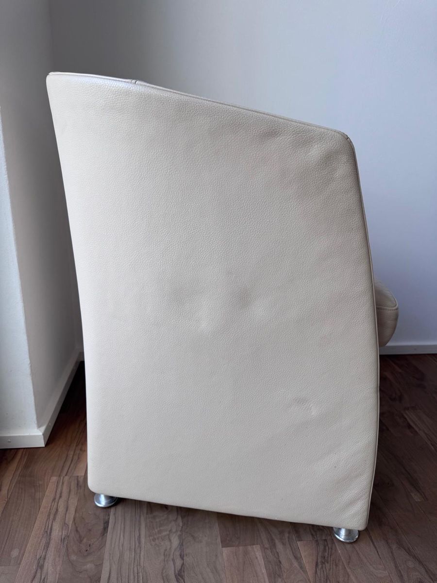 Rolf Benz Sedie: 5 Rolf Benz Leather Chairs - cream – Usato da Zumikon venduto da Mark2511 2