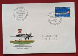 PRO AERO FLUGPOST 47 GENEVE NÜRNBERG DEUTSCHLAND BERN 1972
