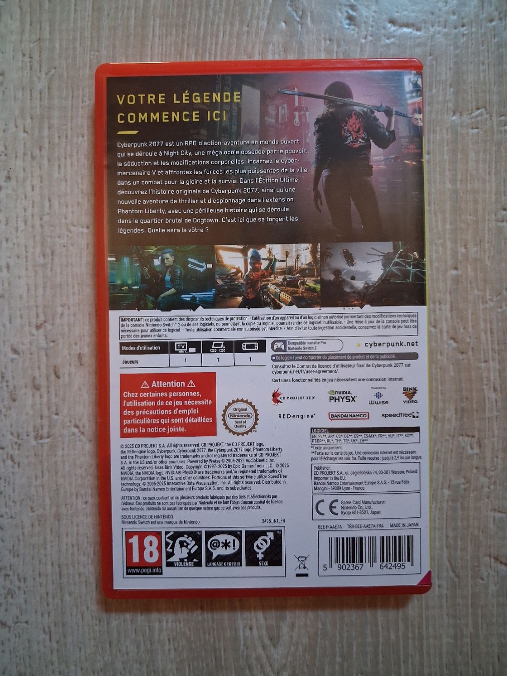 Nintendo Jeux: Jeu Nintendo switch 2 cyberpunk 2077 – D'occasion à Mayens-De-Chamoson par arvine29 1