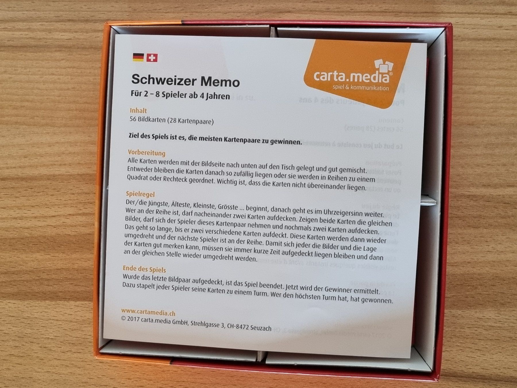 Spiele: Schweizer Memo Spiel – Gebraucht aus Weite von Nur63 3