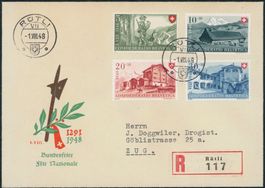 1948  Pro Patria - Bundesfeier - Satzbrief - 1. August Rütli