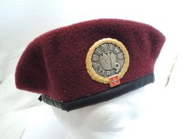 Schweizer Armee Béret sehr schöner Zustand mit Emblem 54/55