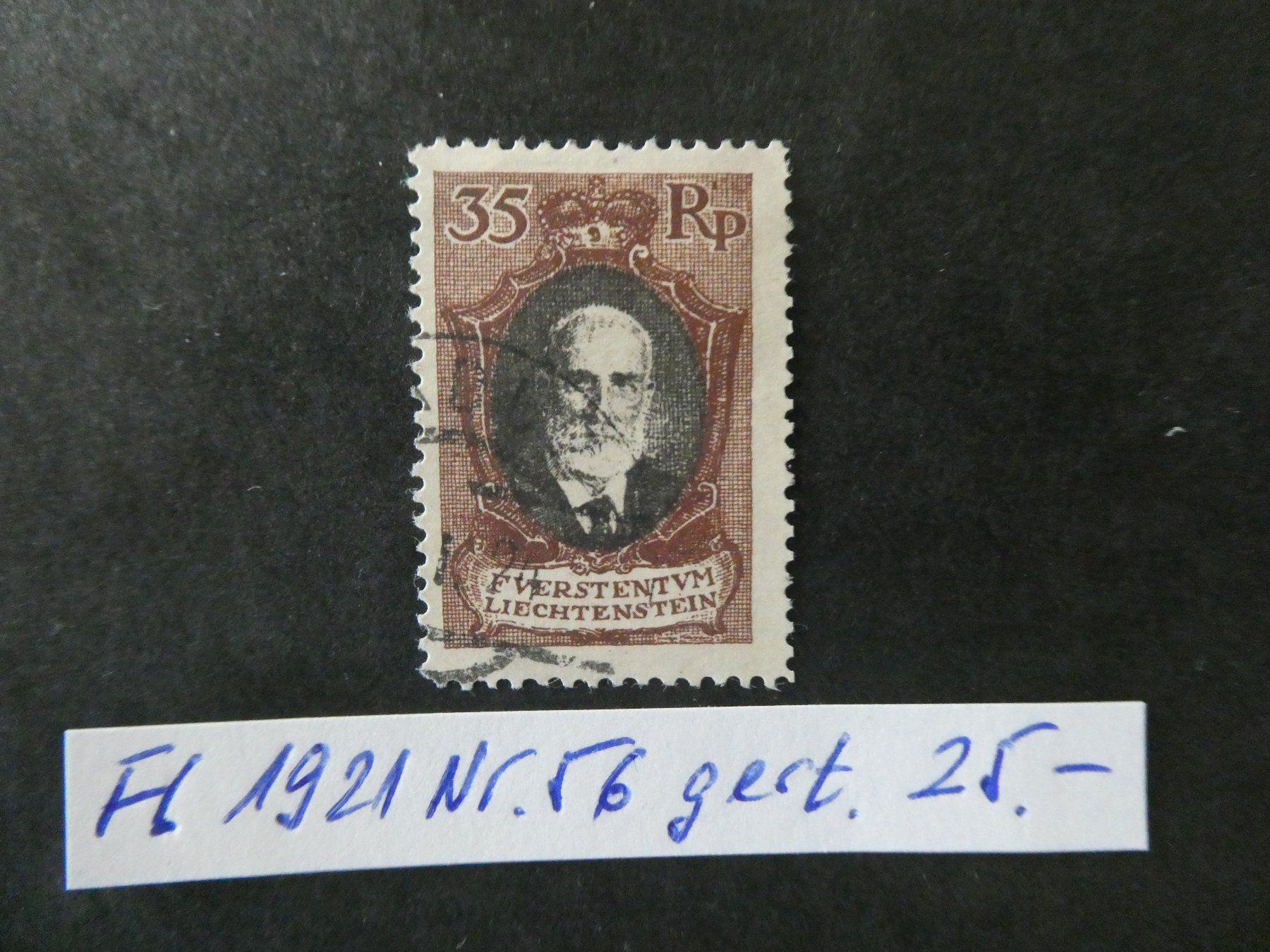 Tutti i francobolli: FL 1921 Nr. 56 gestempelt – Usato da Lausen venduto da Herbamare01