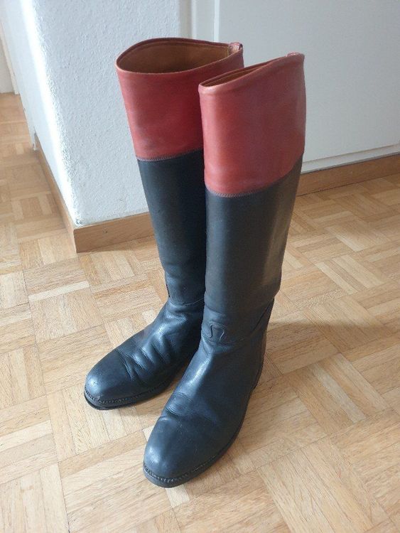 Bottes cavalières hautes en cuir | Noir | Tommy Hilfiger