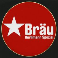 Brauerei HÜRLIMANN BIER Zürich 1 Aufkleber Stern Bräu 147 mm