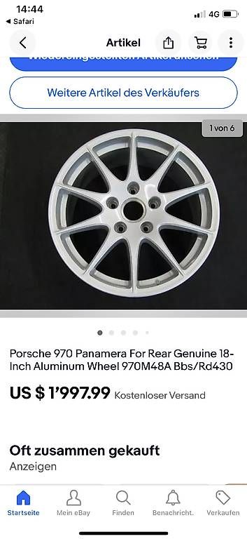 Cerchioni: ORIGINALE porsche Panamera BBS Felgen – Usato da Oetwil am See venduto da CarParts 4