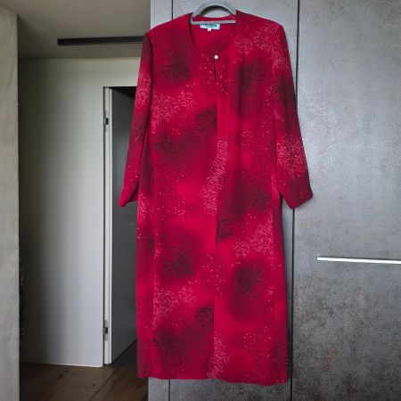 🐸 COUTUREINE PARIS KLEID 48 ROT MIT GURT