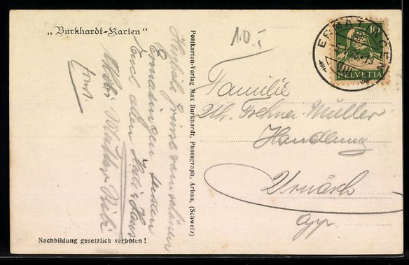 Cartoline postali: AK Ermatingen, Uferpartie mit Kirche – Usato da Berlin venduto da bartko-reher 1