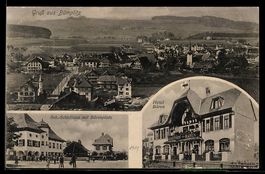 AK Bümpliz, Hotel Bären, Sek.-Schulhaus mit Bärenplatz, Pano