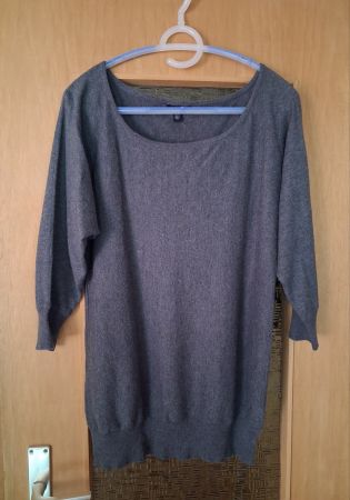 Damen Pullover JACOB grau, mit Angora, Grösse L, neuwertig