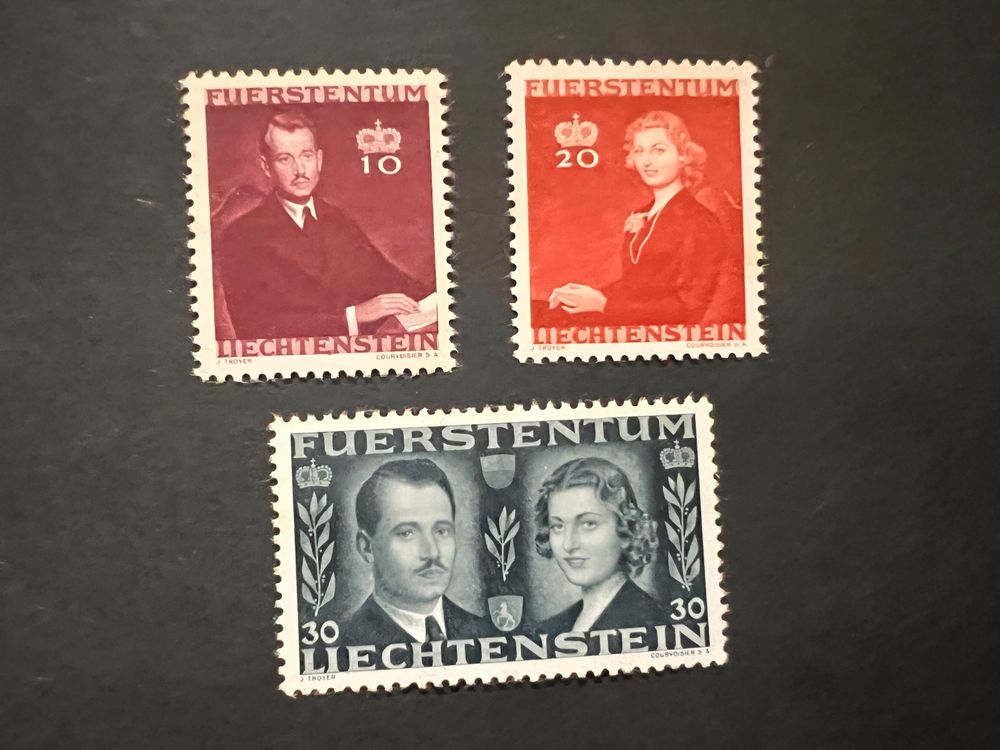Tutti i francobolli: Liechtenstein 1942 Nr. 175-177  **  (3141) – Nuovo (secondo la descrizione) da Hinwil venduto da Sidi4