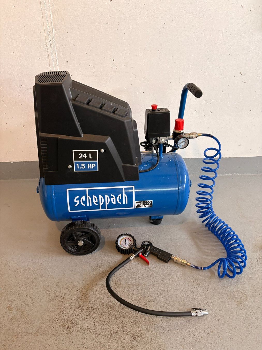 Scheppach Compressori: Scheppach Kompressor 24 Liter 1100 W Modell DK30ox – Usato da Adlikon b.Regensdf venduto da Cappo 1