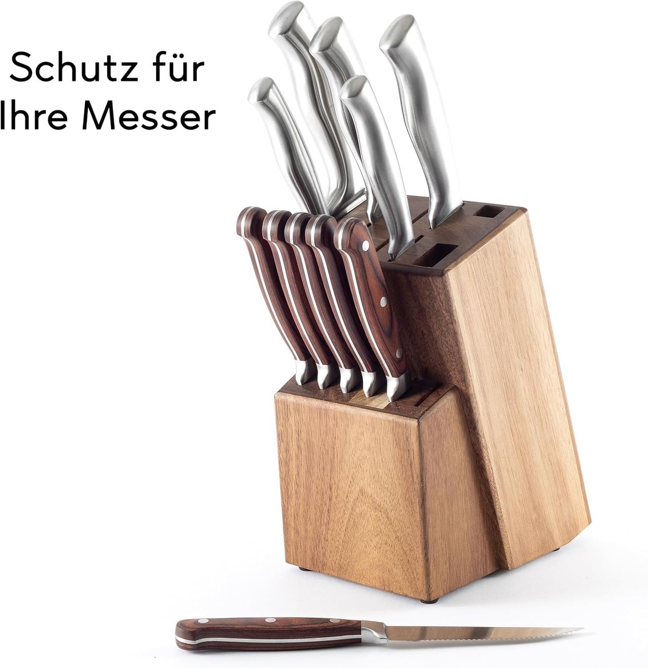 Holzartikel: Messerblock Akazienholz Universal 15 Messer Ohne Messer – Neu und originalverpackt aus Hallau von Sale50OFF 2