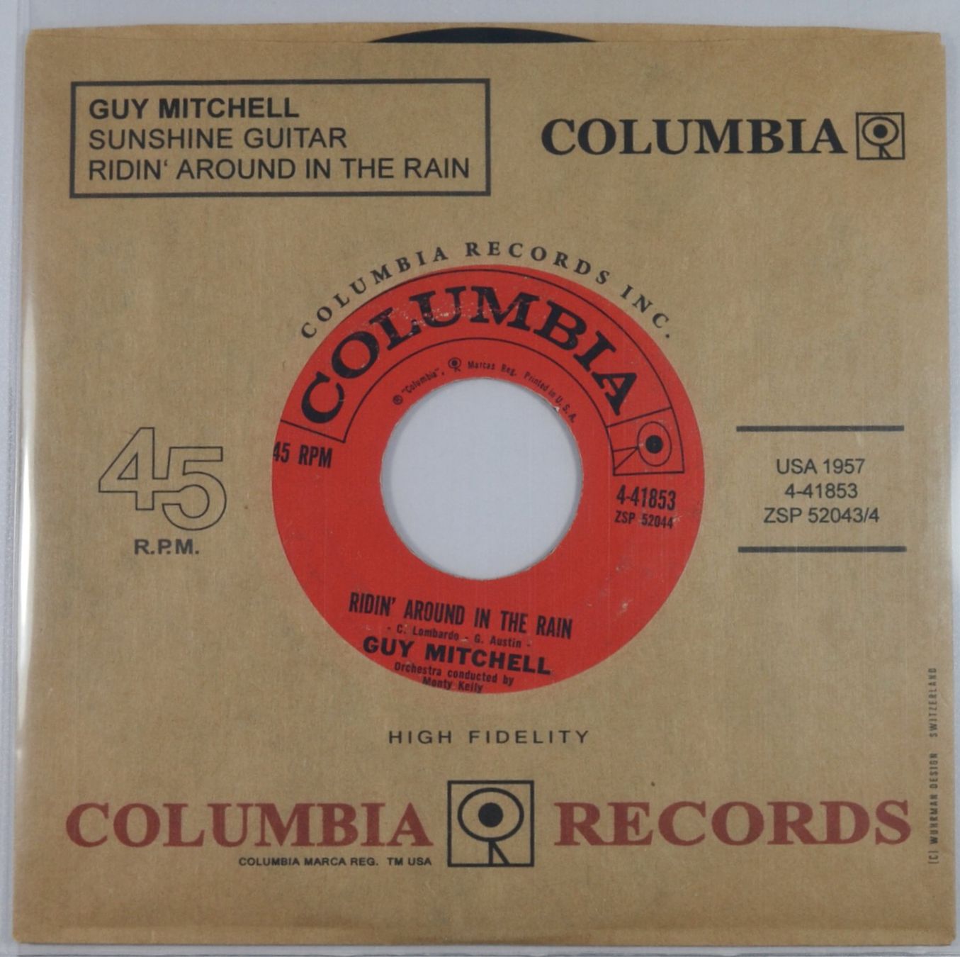 Dischi in vinile: Single: GUY MITCHELL - Sunshine Guitar (Rockabilly) – Usato da Frenkendorf venduto da Yard-Sale-2000
