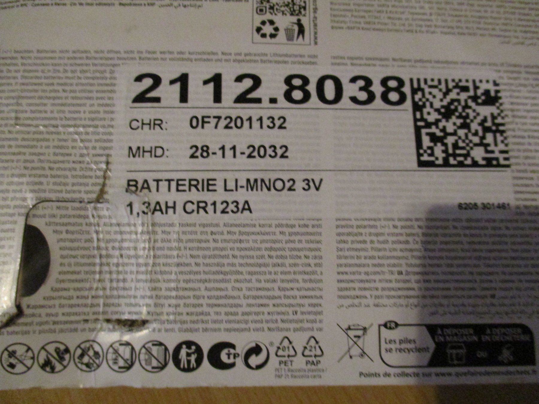 Varta Caricatori & Batterie: Varta Batterien CR 123 A Plus 1 x Duracell – Nuovo (secondo la descrizione) da Felsberg venduto da sanwill 1