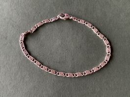 Armband silber Schneckenmuster (19cm)